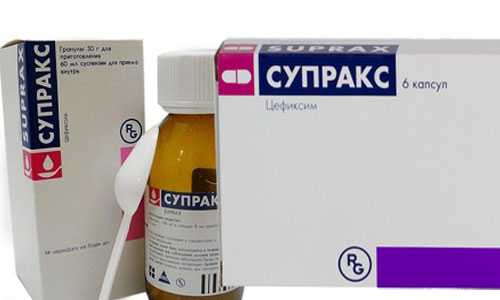 Супракс не выписывается пациентам с аллергией на пенициллиновые и цефалоспориновые антибиотики